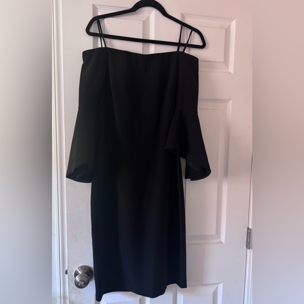 Chelsea28 Black Off-Shoulder Cocktail Dress